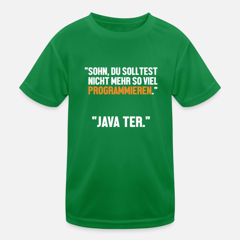 Sohn Programmieren Ja Vater Developer Coder Kinder Funktions-T-Shirt