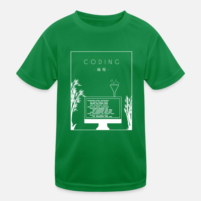 Coding Chinese Hanzi Developer Coder Programmierer Kinder Funktions-T-Shirt