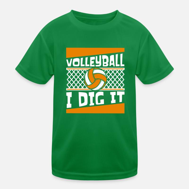 Volleyball I Dig It Volleyball Player Volleyball Kids Functional T-Shirt