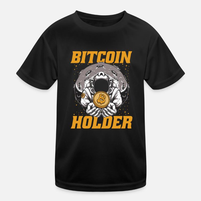 Bitcoin Holder Blockchain Crypto Cryptocurrency Kids Functional T-Shirt