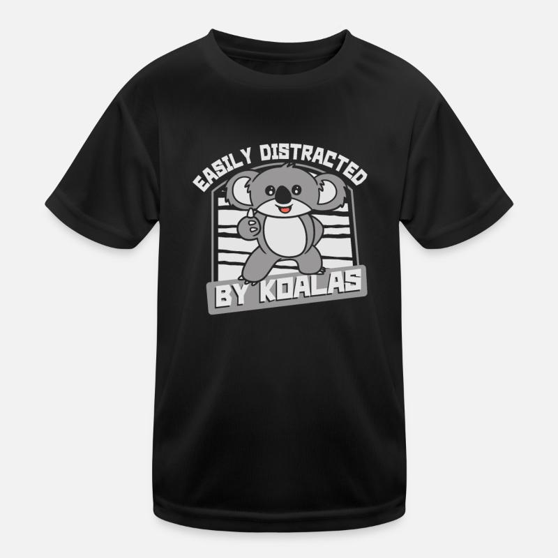 Leicht abgelenkt von Koalas Koalabär Eukalyptus Kinder Funktions-T-Shirt