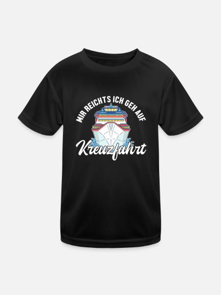 Mir reichts ich geh auf Kreuzfahrt Cruise Vacation - Kinder Funktions-T-Shirt - Schwarz - Vorne