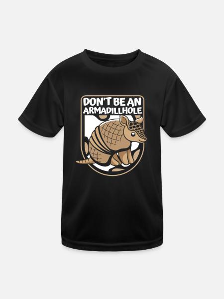 Don't Be An Armadillhole Pink Fairy - Kids Functional T-Shirt - black - Front