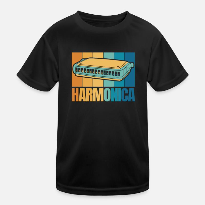 Harmonica rétro Harmoniciste Harpe à bouche Harmoniste T-shirt sport Enfant