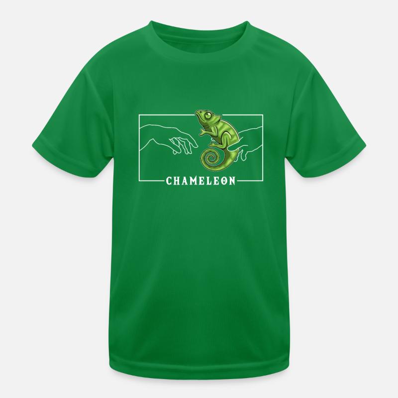 Michelangelo Creation of Adam Chameleon Panther Kids Functional T-Shirt