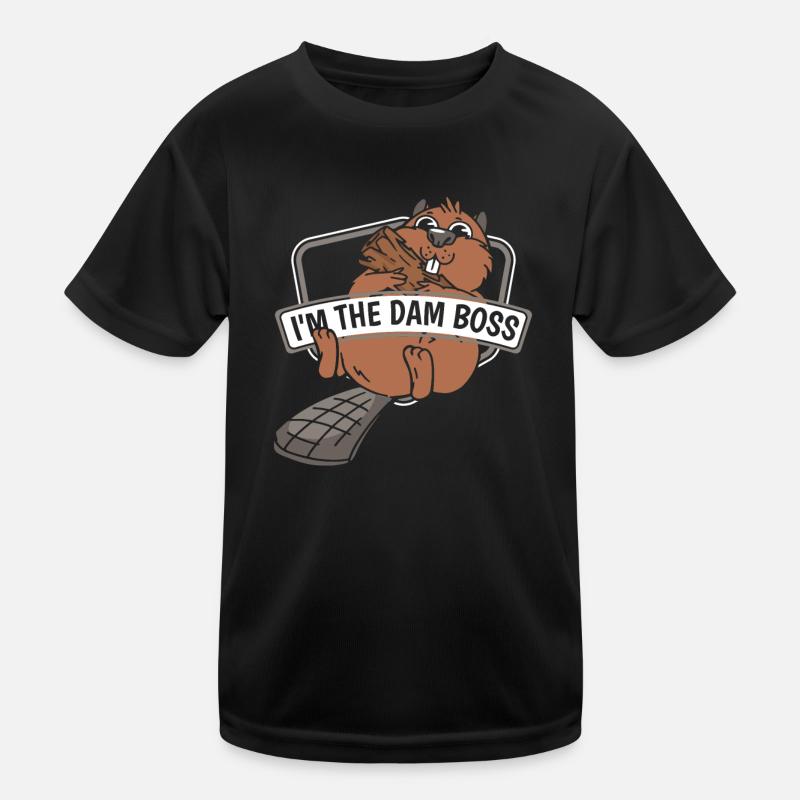 Ich bin der Damm Eurasischer Castor canadensis Biber Kinder Funktions-T-Shirt