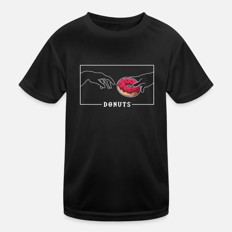 Michelangelo Creation of Adam Donuts Doughnut Kids Functional T-Shirt