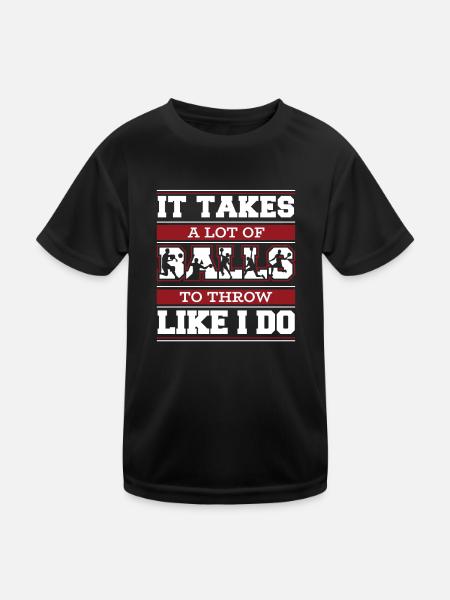 Es braucht viele Bälle Prisonball Teamspiel - Kinder Funktions-T-Shirt - Schwarz - Vorne