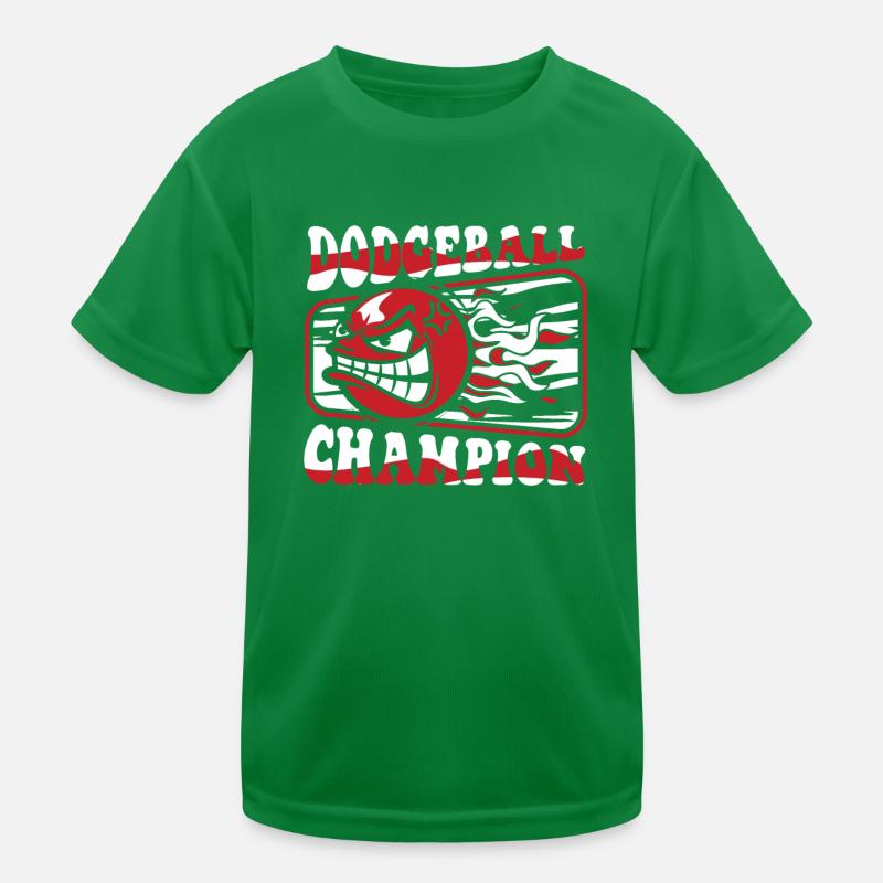 Dodgeball Champion Prisonball Team Game Player Kids Functional T-Shirt