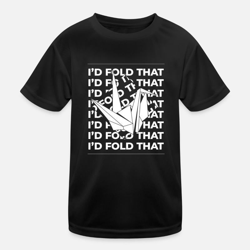 I'd Fold That Owl Paper Crane Folding Master Kids Functional T-Shirt