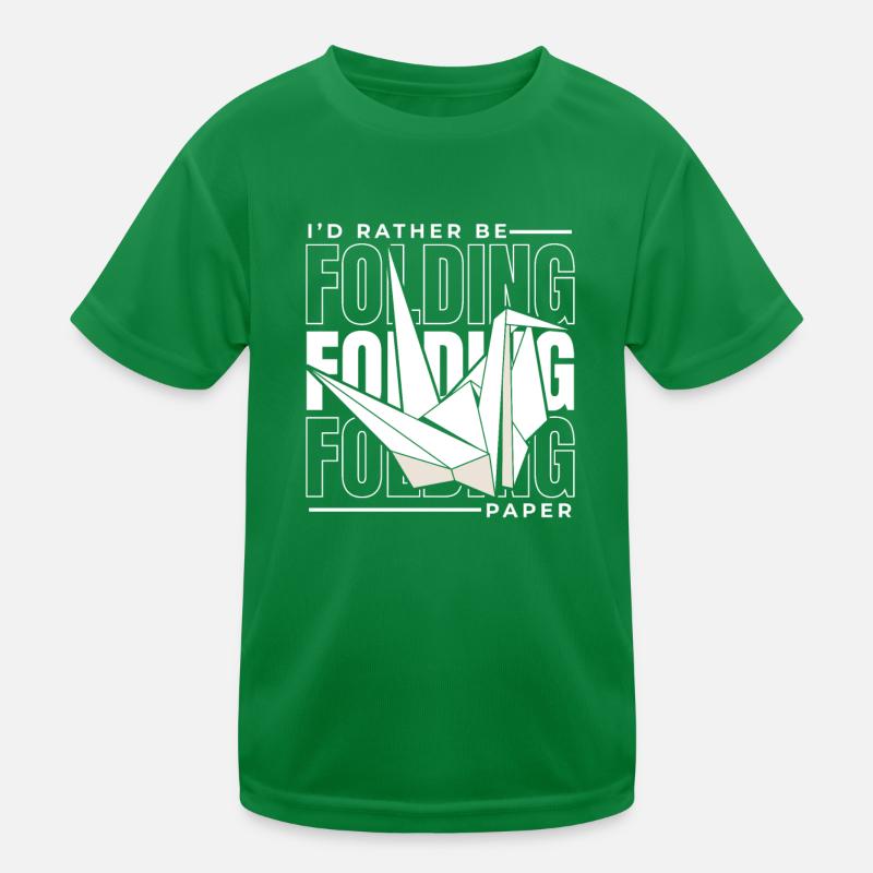 Je préfère plier du papier Papier grue Plier T-shirt sport Enfant