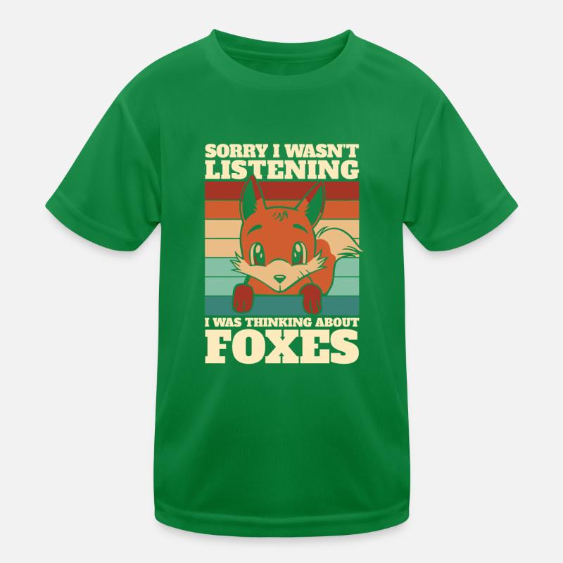 Was Thinking About Foxes Red Fox Canidae Caninae Kids Functional T-Shirt