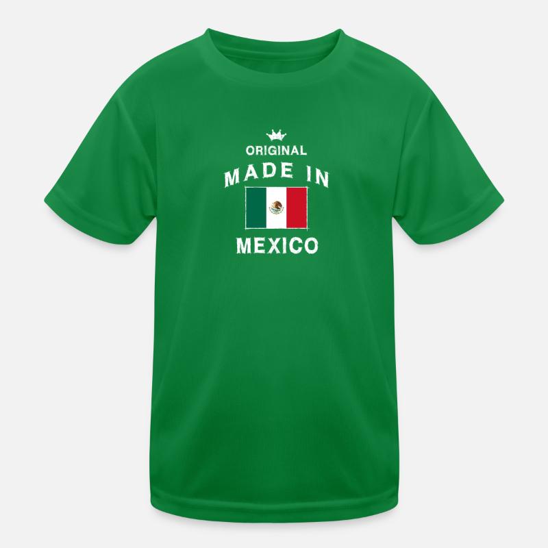 Fabriqué au Mexique drapeau drapeau naissance T-shirt sport Enfant