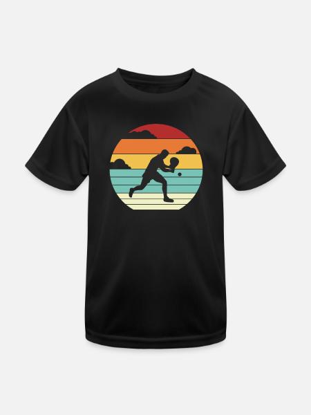 Padel Tennis Platform Tennis Paddleball Padel - Kids Functional T-Shirt - black - Front