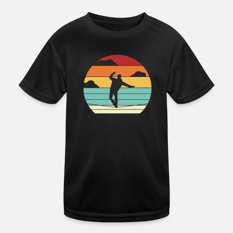 Slackliner Trickline Trainer Monkey Profis Kids Functional T-Shirt