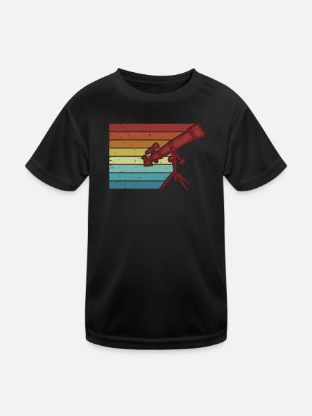 Rétro Starry Sky Cosmologiste Astronomy Photographe - T-shirt sport Enfant - noir - Devant