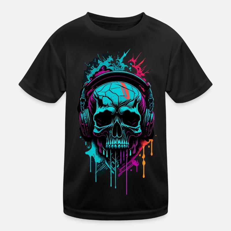 Graffiti Skull Kinder Funktions-T-Shirt