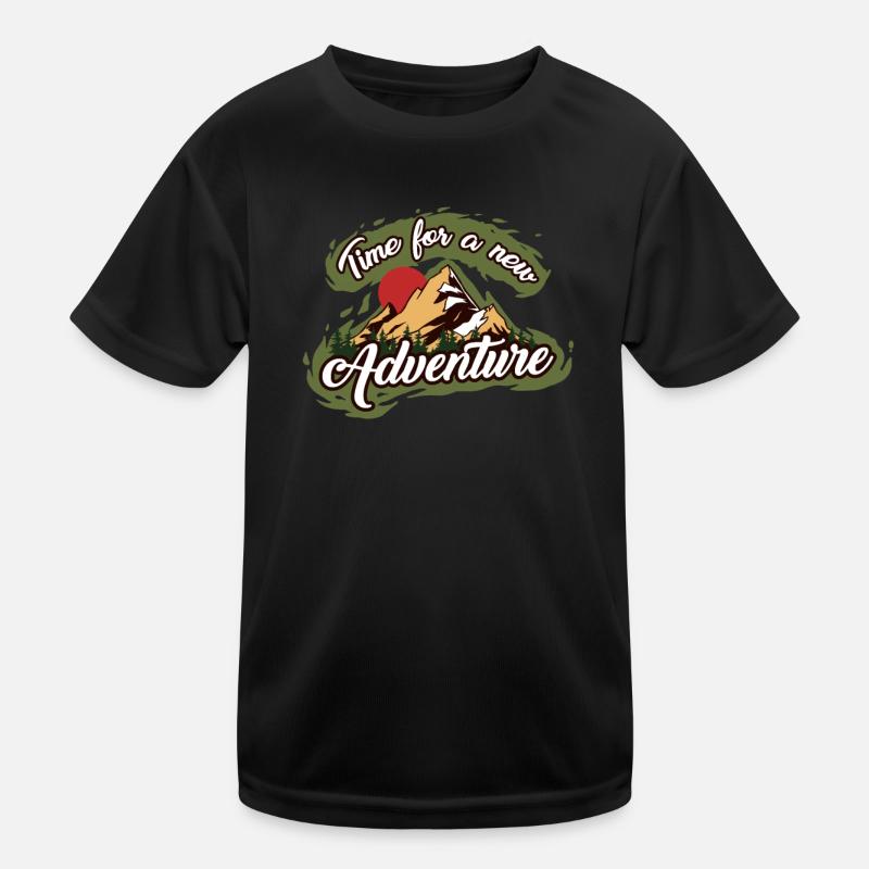 Time For New Adventure Mountain Hiking Hiking Kids Functional T-Shirt