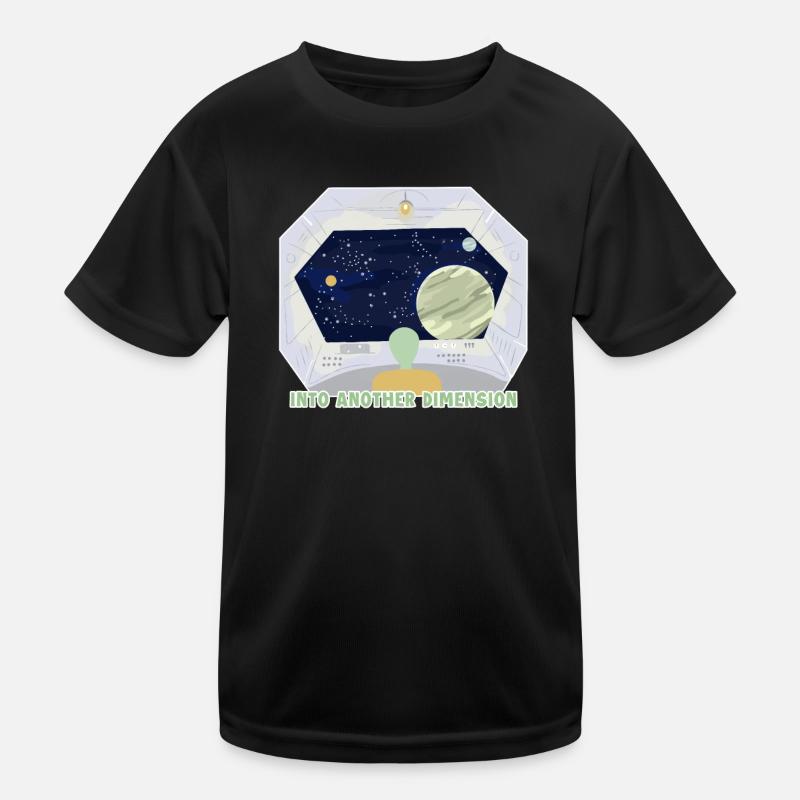 Into Another Dimension Alien UFO Kids Functional T-Shirt