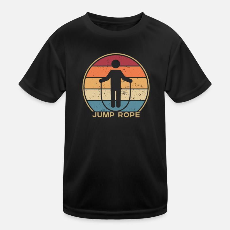 Corde à sauter rétro Sauter Vitesse de saut Corde à sauter T-shirt sport Enfant