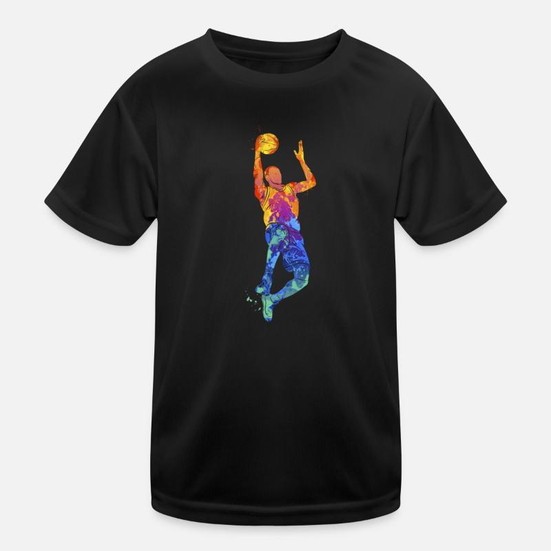 basket-ball basketteur basketteur basketteur - T-shirt sport Enfant - noir