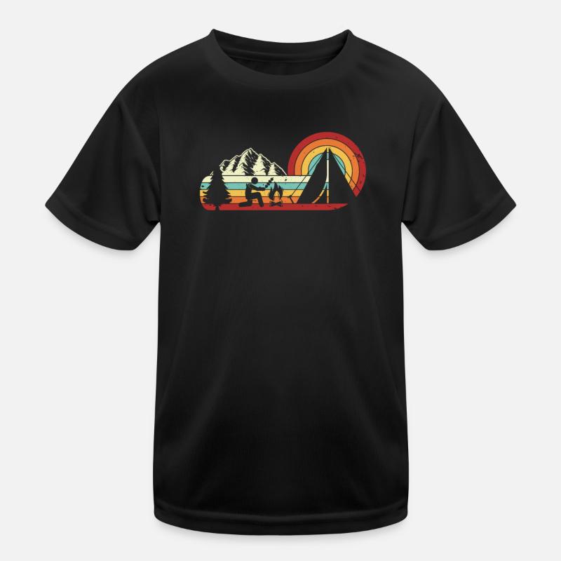 Rétro Glamping Camping Tentes Camper Camping T-shirt sport Enfant