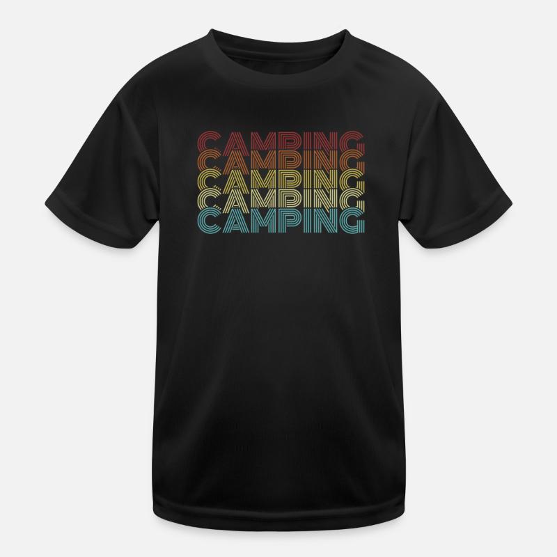 Camping Retro Text Tentes Glamping Camping T-shirt sport Enfant