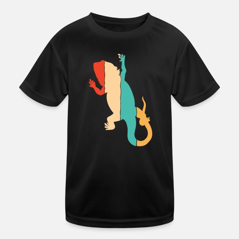 Retro Pogona Haustier Eidechse Besitzer Bartagame Kinder Funktions-T-Shirt