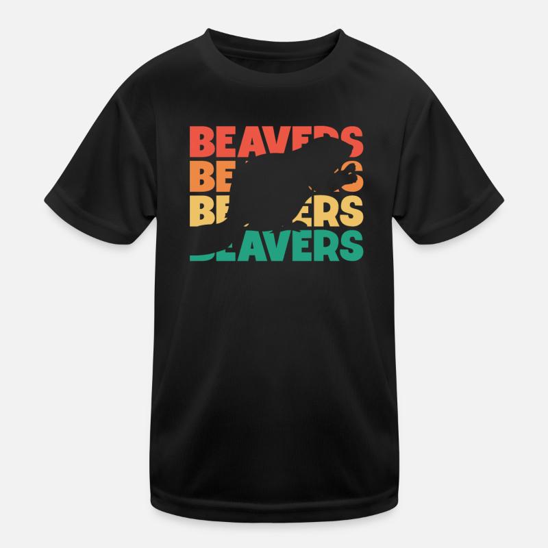 Castors Retro Text Castor Canadensis North T-shirt sport Enfant