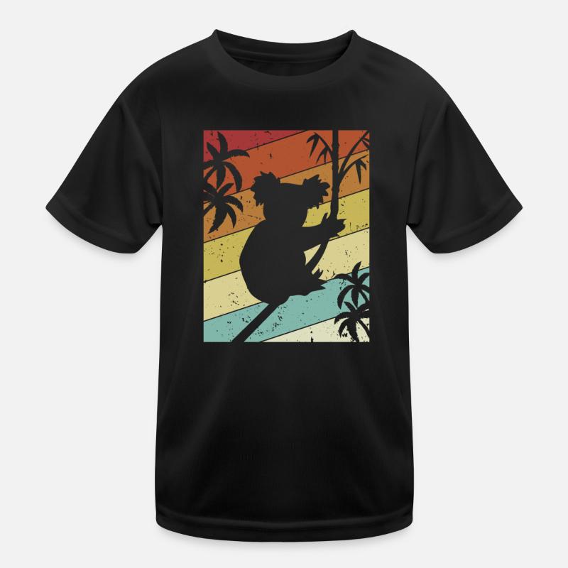Retro Koalabear Eucalyptus Phascolarctos Cinereus Kids Functional T-Shirt