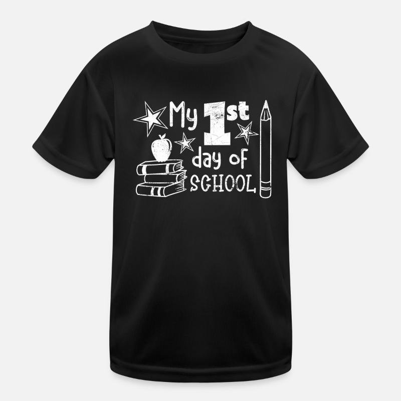 MEIN ERSTER SCHULTAG SCHULE EINSCHULUNG ABC SPRUCH Kinder Funktions-T-Shirt
