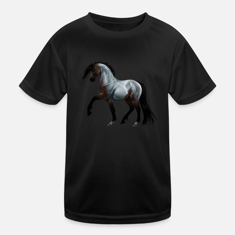 Ramirez - Pferd, laufend Kinder Funktions-T-Shirt