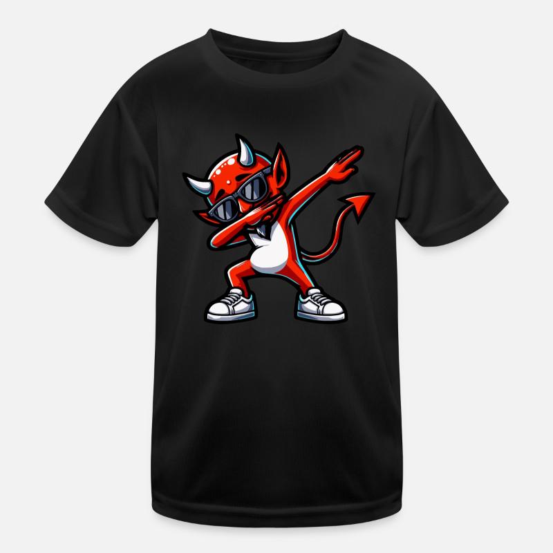 Dabbing Devil Kinder Funktions-T-Shirt