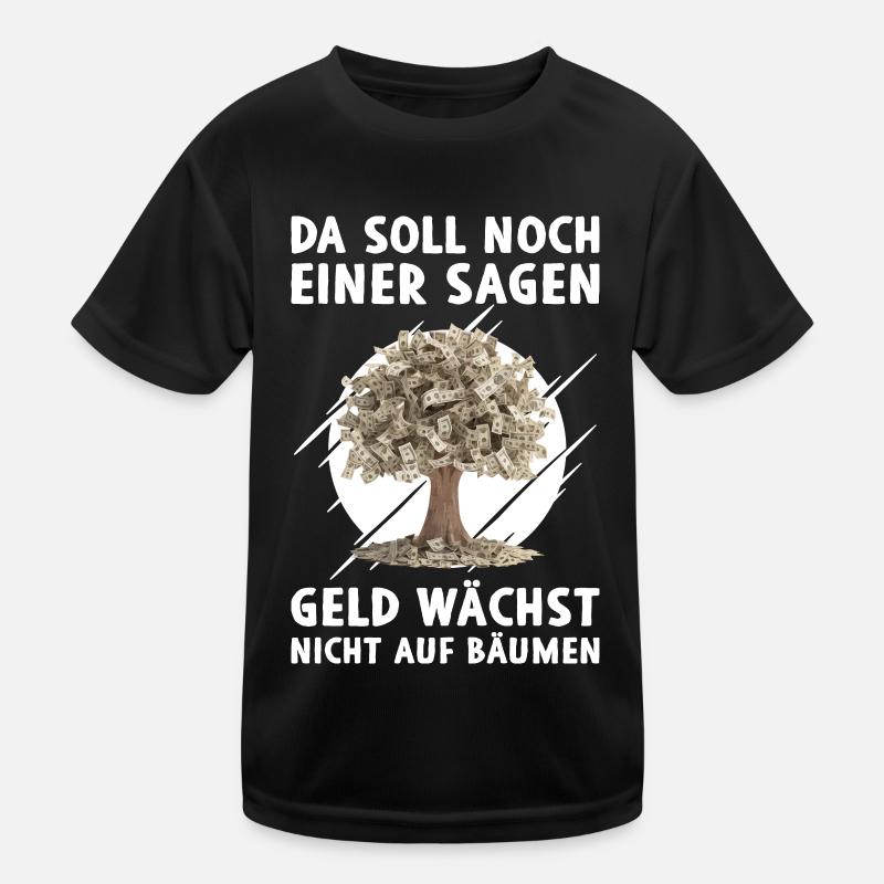 Geldbaum Reichtum Geld Bäume Moneten Scheine Kinder Funktions-T-Shirt