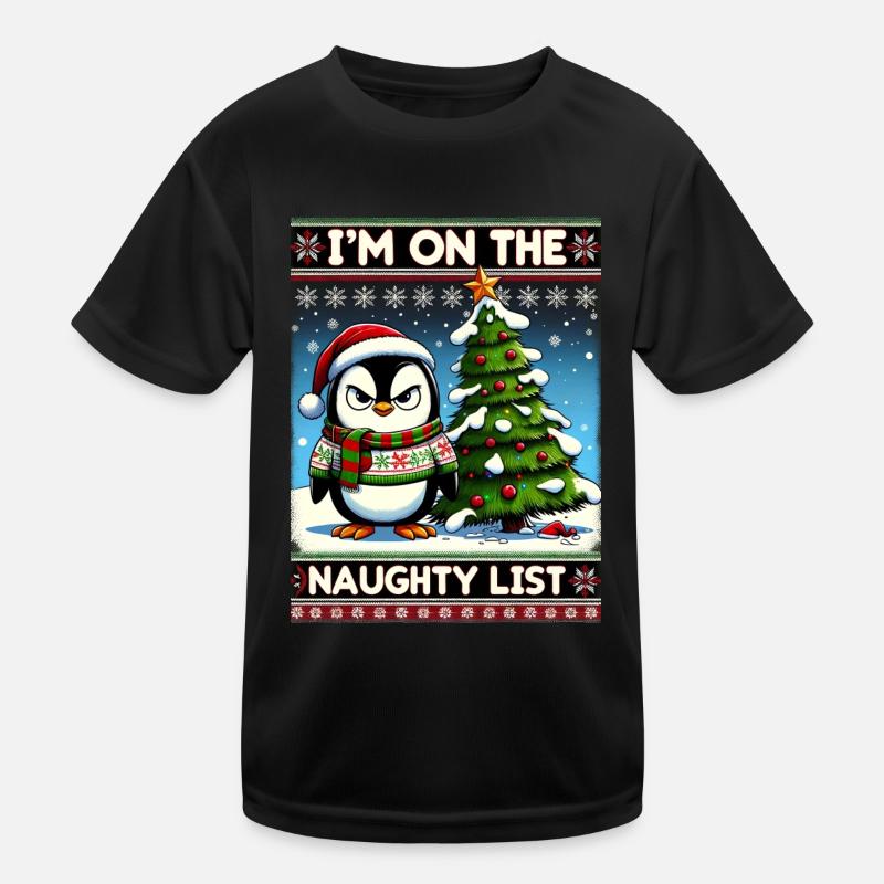 Anti Weihnachten grumpy Pinguin Weihnachtsmuffel Kinder Funktions-T-Shirt