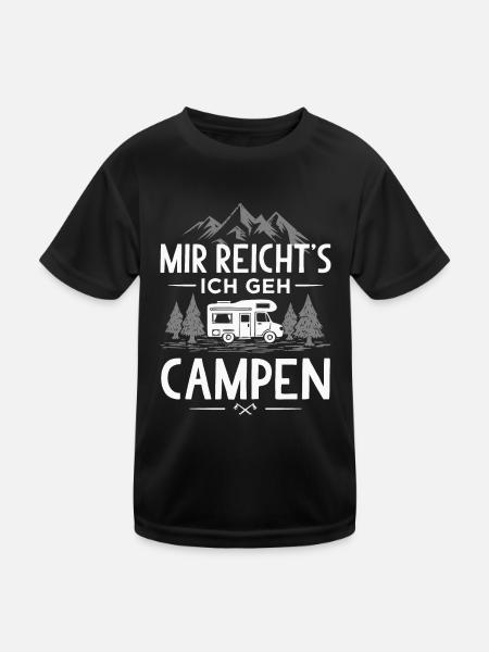 Wohnmobil Camping Mir Reichts Ich Geh Campen - Kinder Funktions-T-Shirt - Schwarz - Vorne