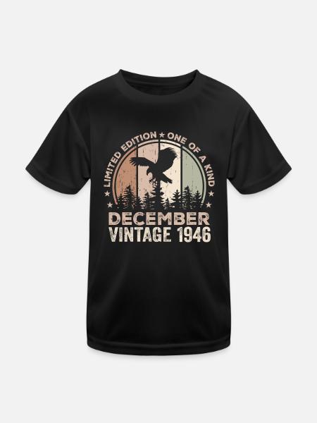 Incomparable since December 1946 78 Anniversary - Kids Functional T-Shirt - black - Front