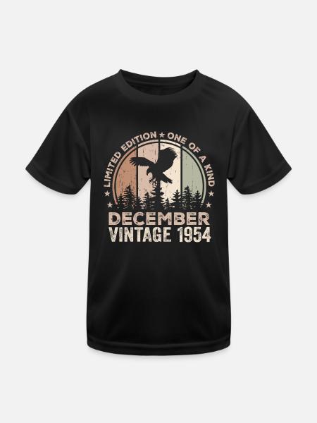 Incomparable since December 1954 70 Anniversary - Kids Functional T-Shirt - black