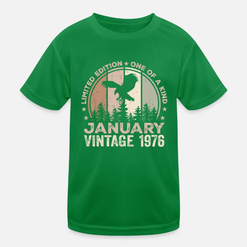 Unvergleichlich seit Januar 1976 48 Jubiläum Kinder Funktions-T-Shirt