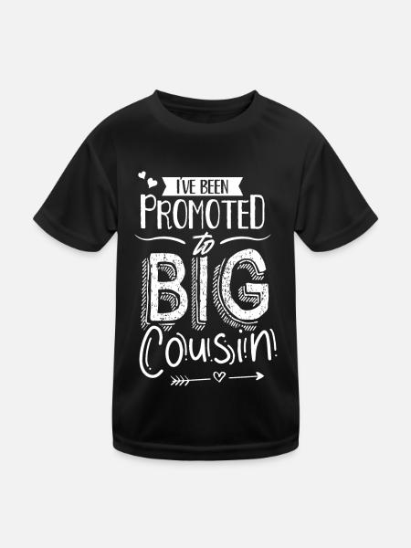 J’ai été promu grand cousin cousin - T-shirt sport Enfant - noir - Devant