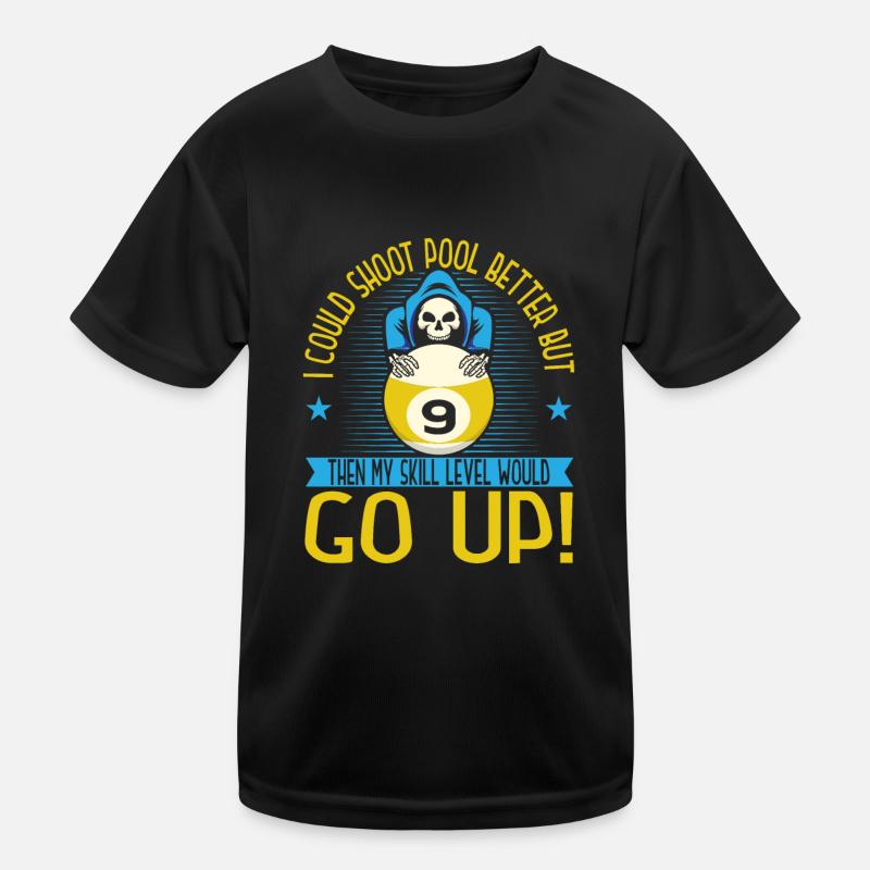 Pool Player Cue Sport Billard Kinder Funktions-T-Shirt