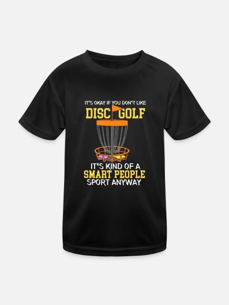 Disc Golfer Frisbee Disc Golf - Kids Functional T-Shirt - black - Front