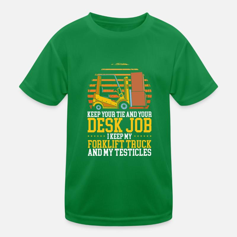 Forklift Gift Idea Kids Functional T-Shirt