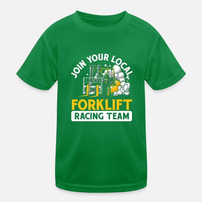 Forklift Racing Team Forklift Driver Cadeau T-shirt sport Enfant