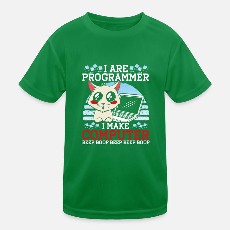 Je suis programmeur Funny Cat Coder Computer Kitty T-shirt sport Enfant