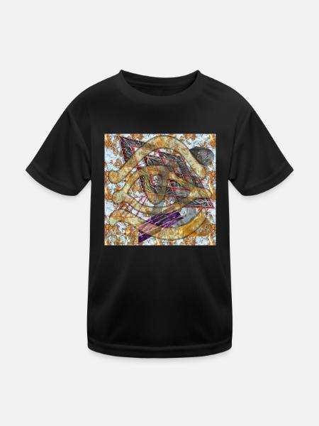 Flow (B) - Image - 2023 - Kids Functional T-Shirt - black - Front