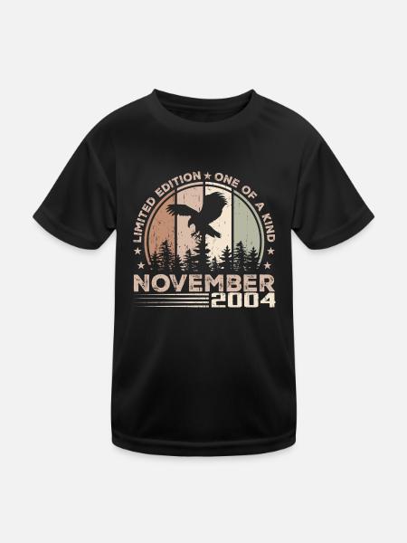 Unvergleichlich seit November 2004 20 Jubiläum - Kinder Funktions-T-Shirt - Schwarz