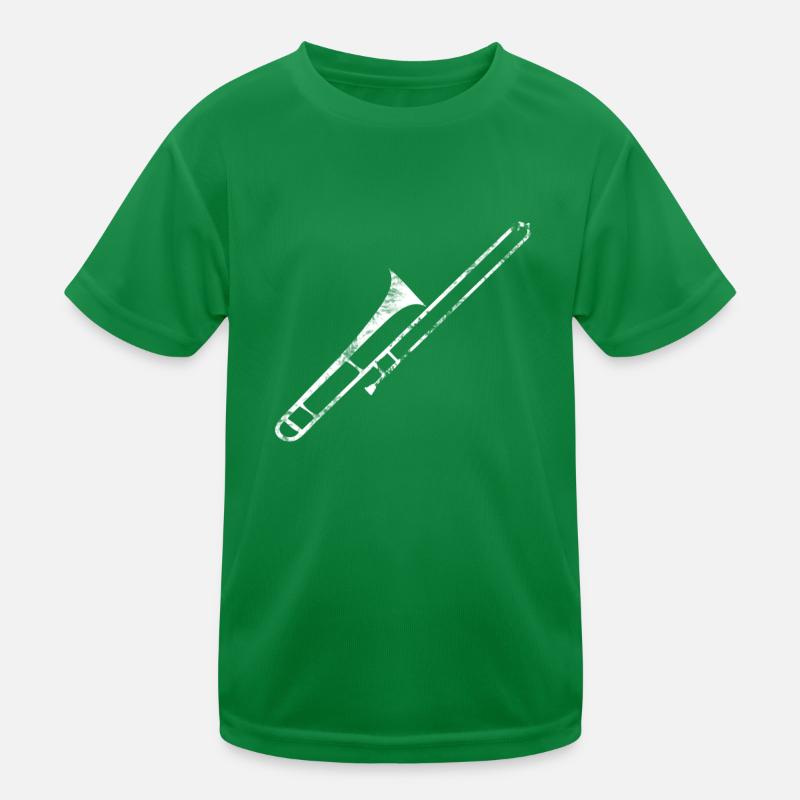 Trombone Artwork Kids Functional T-Shirt