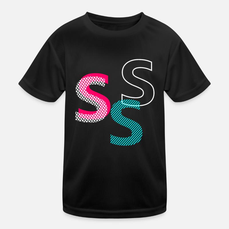 S Initial Kids Functional T-Shirt