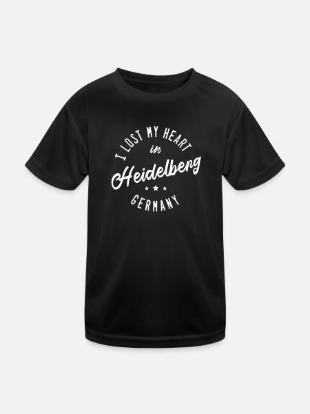 Heidelberg - Kinder Funktions-T-Shirt - Schwarz - Vorne